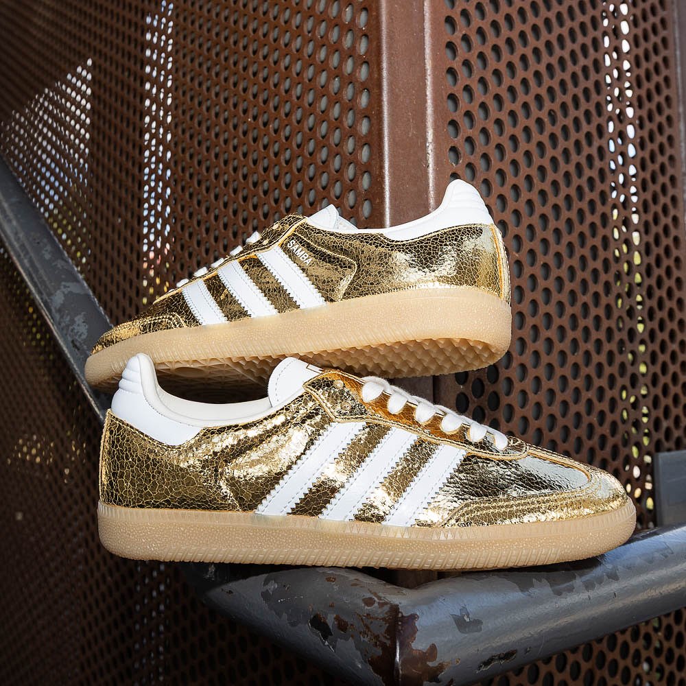 Adidas Samba OG  "Chrome" — Cuir Métallisé & Effet Craquelé