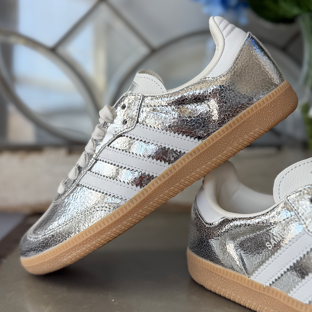 Adidas Samba OG  "Chrome" — Cuir Métallisé & Effet Craquelé