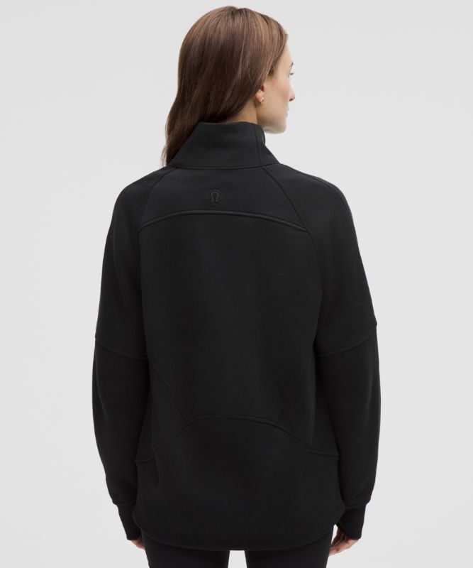 Sweat demi-zippé Scuba Oversized à col cheminée *Long