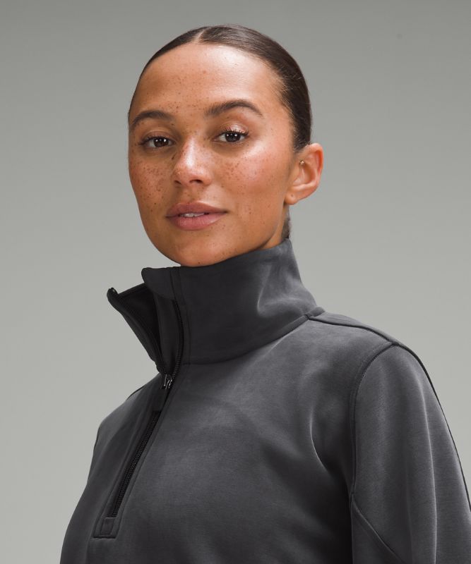 Haut demi-zippé en Softstreme brossé